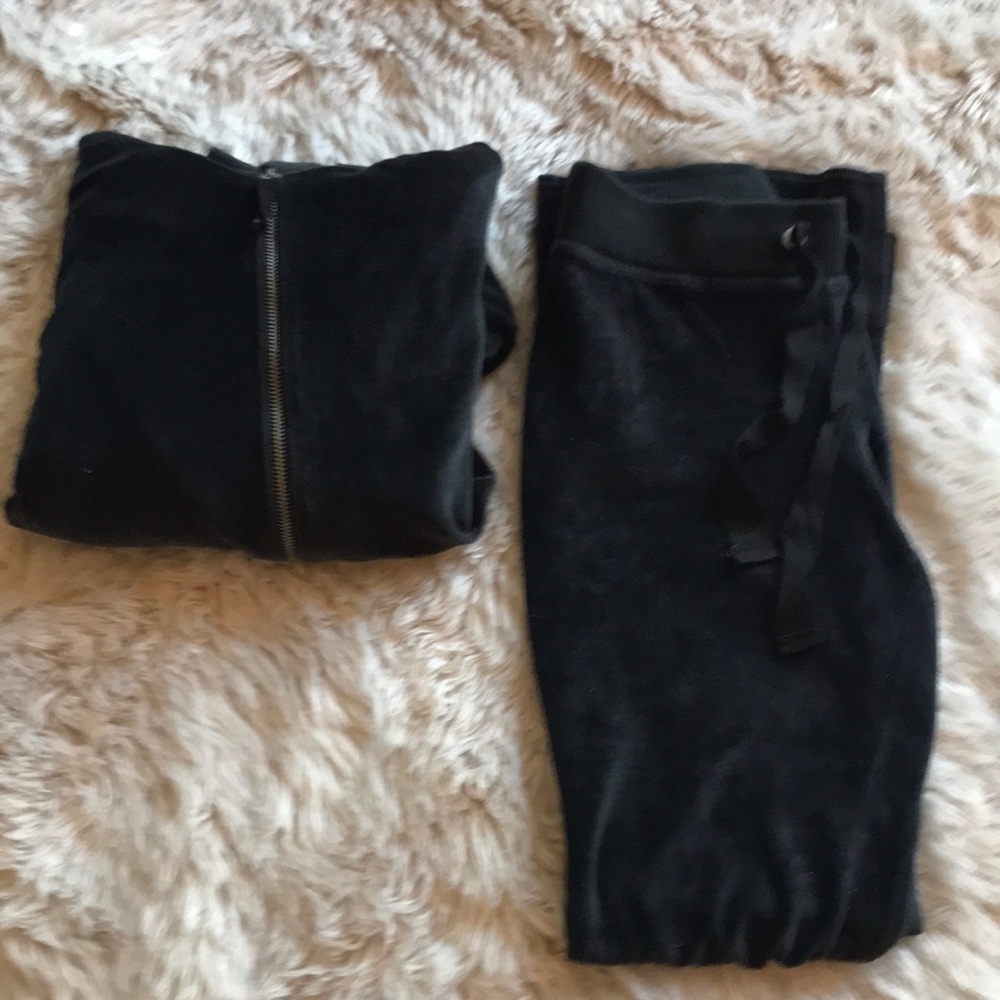 Hollister Set Zip Up Velvet Texture